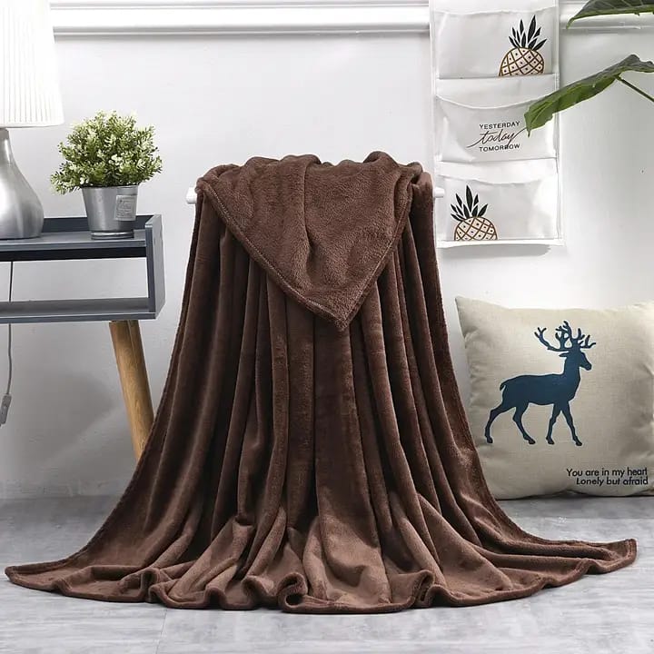 plain coral fleece throw blanket